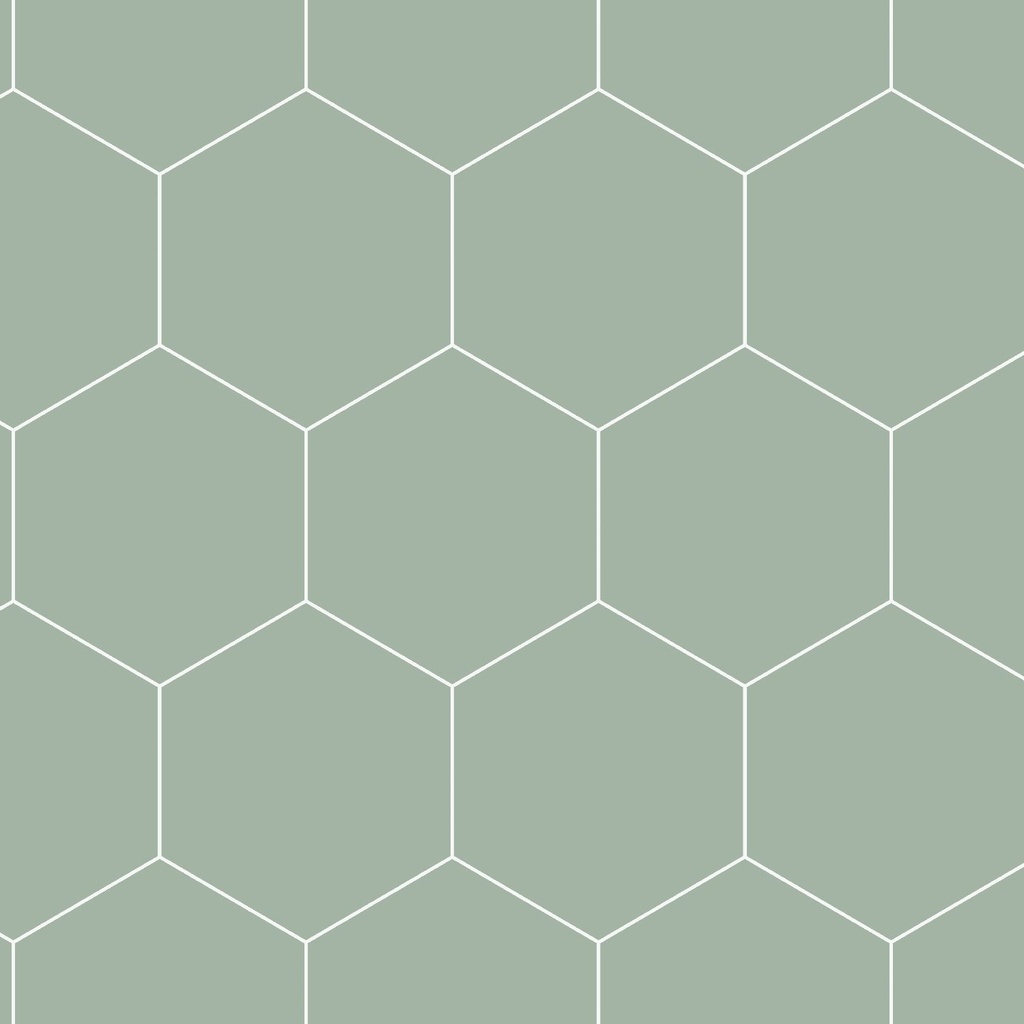 Papel tapiz con estampado hexagonal verde grisáceo y blanco 156139227 156-139227 