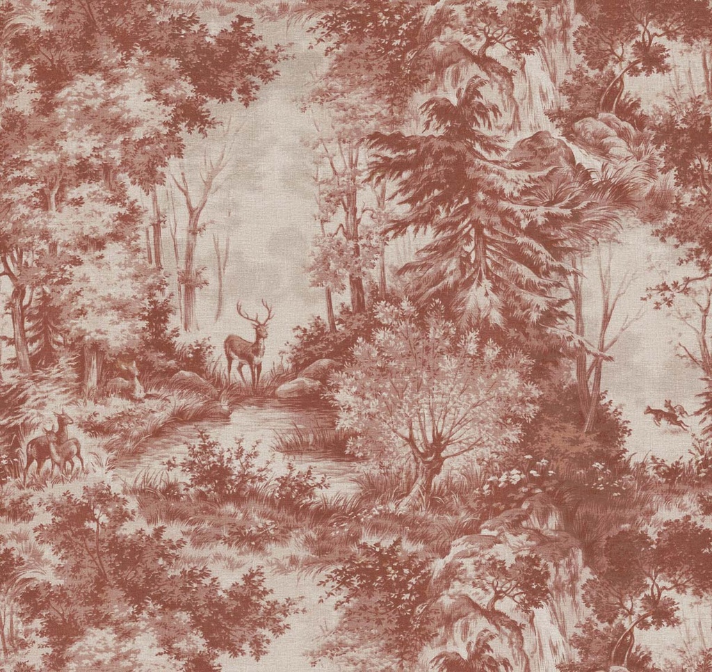 Fotomural Emil & Hugo Colección Linen House FOREST RED 3,18M X 3,00MM 302737