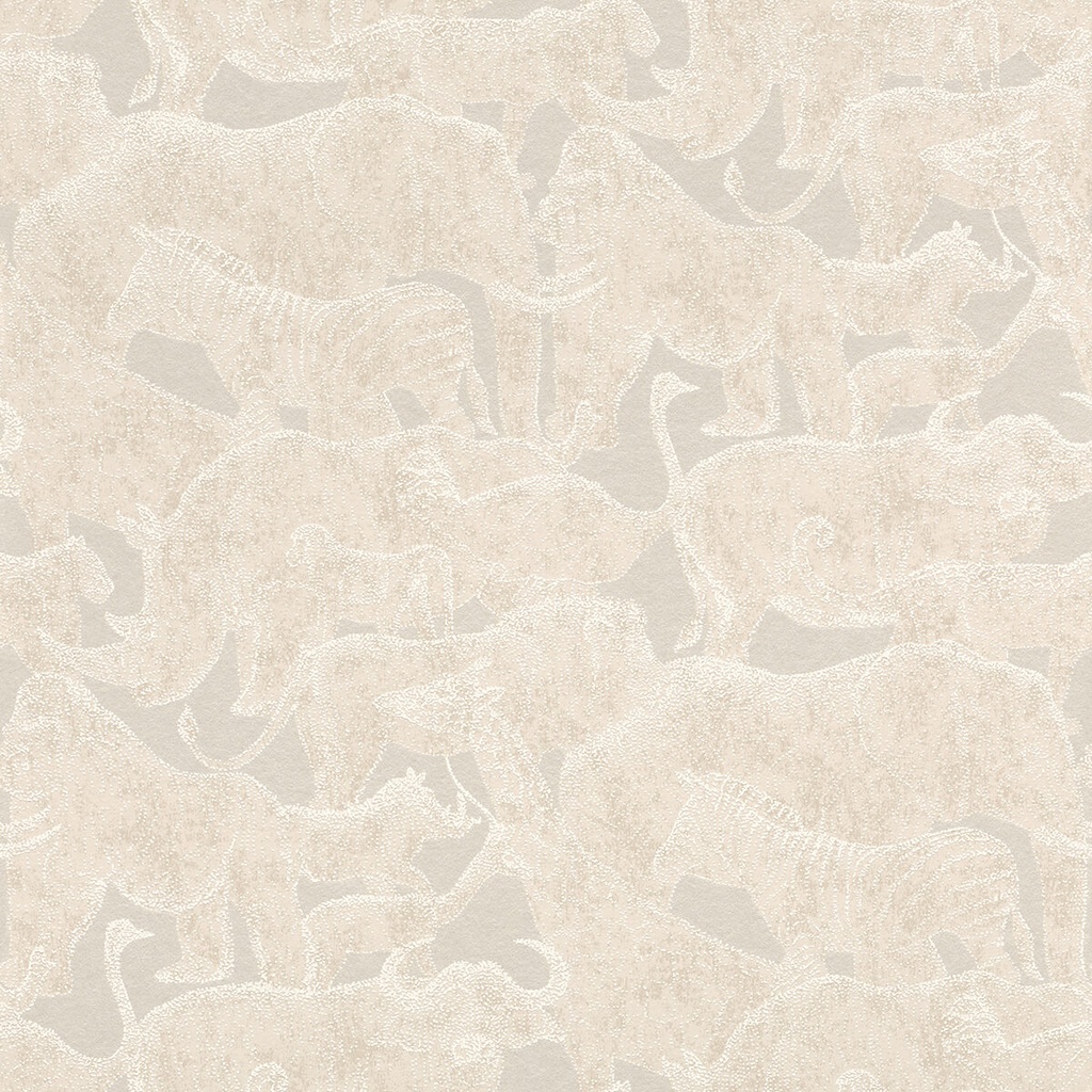 Papel Tapiz Emil & Hugo Colección Sakura SAFARI COTTON WHITE-SAND 291574