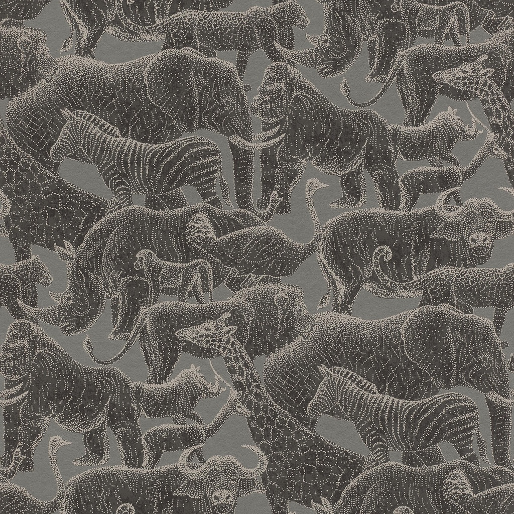 Papel Tapiz Emil & Hugo Colección Sakura SAFARI CLIFF GREY-ANTHRAZIT 291598