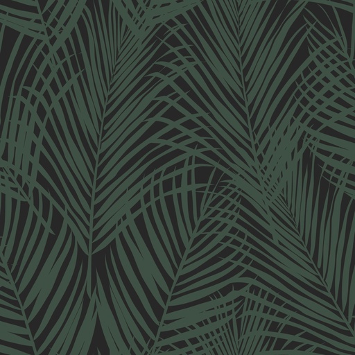 [139157] Papel tapiz hojas de palmera verde oscuro 154139157 154-139157