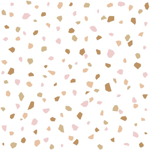 [139198] Papel tapiz terrazo rosa suave, naranja cálido y beige 156139198 156-139198