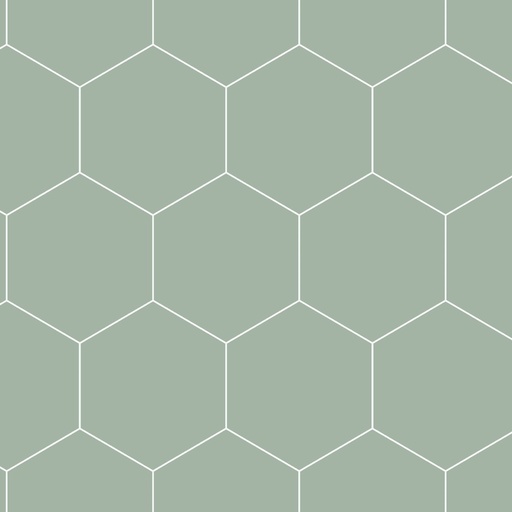 [139227] Papel tapiz con estampado hexagonal verde grisáceo y blanco 156139227 156-139227 